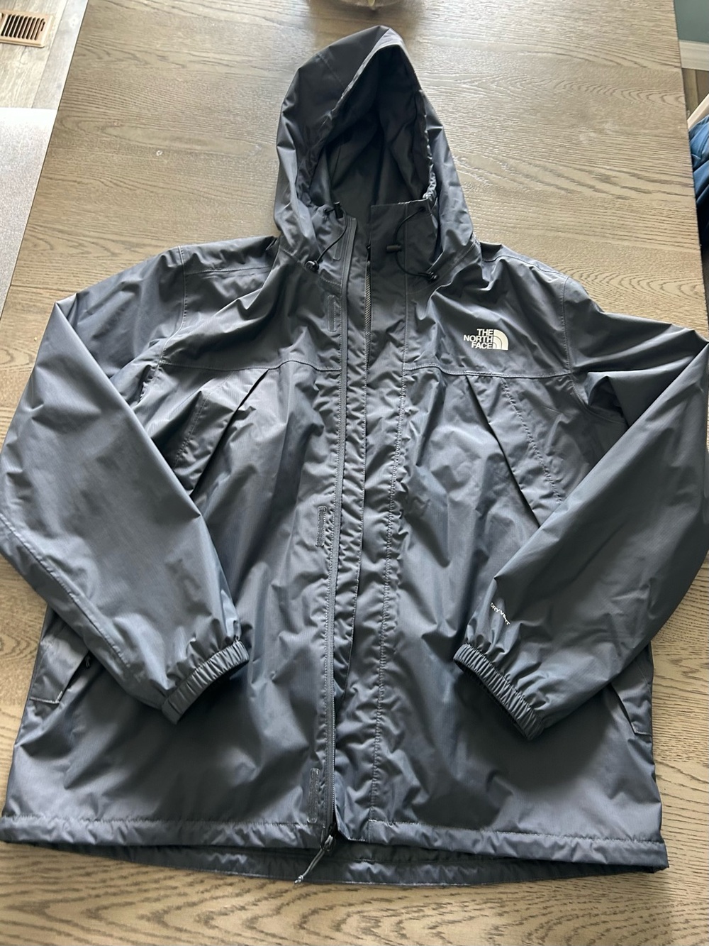The North Face Men's Gray Hooded Raincoat